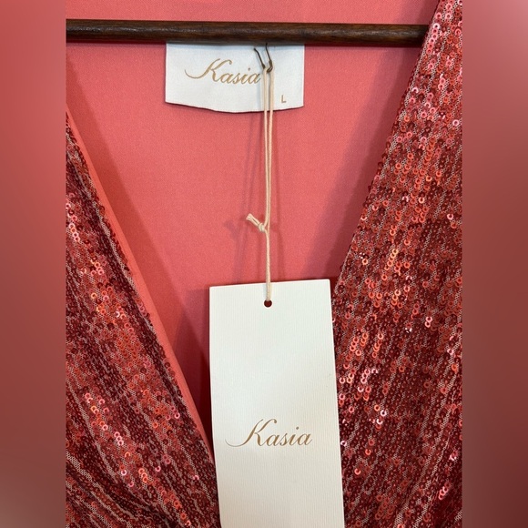 NWT Kasia (Anthropology Brand) Rouched Sequin Dress - Picture 4 of 5